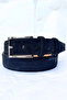 Genuine Suede Leather Men's Belt 3.5 cm Original Classic Fabric Trouser Belt - 2