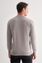 Gray Zippered Half-Fisherman Long Sleeve Pocketless Comfort Fit Casual Cotton Knitwear Sweater 1012255204 - 5