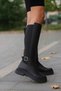 Black Diver, Stretch Fabric Detailed Buckle Thick Sole Women's Boots Orthopedic Sole - 2