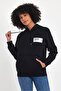 Women's Hooded Comfortable Fit Fleece Inside 3 Thread Tokyo Printed Sweatshirt Spr24Swk05 - 5