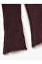 Cotton Elastic Waist Basic Velvet Flared Leg Plum Baby Girl Leggings 6Wmg40009Ak - 3
