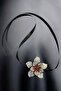 Shiny Stone Flower Choker Necklace - 8