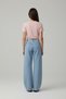 Women's High Waist 100% Cotton Wide Leg Baggy Jeans Comfort Fit - 6