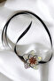 Shiny Stone Flower Choker Necklace - 3