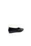 Black V Buckle Stone Women's Ballerina Shoes - 5