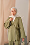 Women's Side Tie Suit Green - 2
