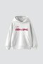 Utopia Cactus Jack Printed Oversize Unisex White Hoodie