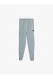 Cotton Jogger Sweatpants with Raised Pockets and Lace-Up Waist - 2