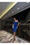 Sandy stretch fabric starples evening dress with large chest detail 583148 cobalt blue