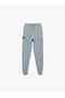 Cotton Jogger Sweatpants with Raised Pockets and Lace-Up Waist