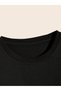 Women's Fist Cat Printed Black Oversize T-Shirt - 5