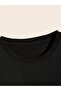 Women's'Happiness' Printed Oversize Black and White T-Shirt - 5