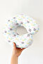 Panda Moon Patterned Cotton Neck Pillow - Pastel Yellow Pink Blue Children & Adult Travel Pillow - 6