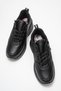 Women's Zip-Up Lace-Up Sneakers; BLACK MATTE - 6