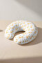 Giraffe Pattern Ergonomic Neck Pillow - Cute Yellow and White Travel Pillow for Kids & Adults