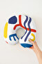 Abstract Colorful Brush Strokes Ergonomic Neck Pillow - Modern Art Textured Colorful Travel Pillow - 5