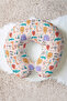 Cute Safari Animals Pattern Neck Pillow-Pastel Pink Turquoise Kids & Adults Travel Pillow