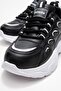Yan Ring Patterned Women's Sports Shoes Black White - 3
