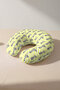 Pineapple Flamingo Striped Neck Pillow - Tropical Yellow Grey Soft Travel Pillow - 3