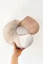 Modern Geometric Pattern Ergonomic Neck Pillow - Honeycomb Beige Brown Adult Travel Pillow - 2