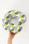 Modern Geometric Pattern Cotton Neck Pillow - Colorful Yellow Green Black Adult Travel Pillow - 2