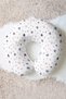 Star Patterned Cotton Neck Pillow - Pastel Purple Pink White Colored Travel Pillow - 7