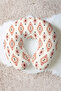 Ethnic Geometric Pattern Cotton Neck Pillow - Pastel Cream Brown Adult Travel Pillow - 4