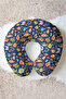 Colorful Tropical Fish Neck Pillow - Sea-Themed Navy Blue Kids & Adults Travel Pillow - 3