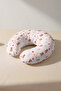 Cute Animal Patterned Cotton Neck Pillow - Pastel Pink Striped Kids & Adult Travel Pillow - 5