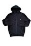 Children's Thick Combed Fleece Cardigan 3 Threads Black Color with Pockets... - 2