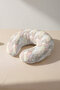 Retro Leaf Pattern Neck Pillow - Pastel Colored Soft Travel Pillow - 2