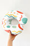 Colorful Geometric Pattern Ergonomic Neck Pillow - Modern Pastel Orange Green Travel Pillow - 7