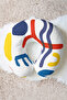 Abstract Colorful Brush Strokes Ergonomic Neck Pillow - Modern Art Textured Colorful Travel Pillow - 3