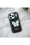 iPhone 14 Plus (6.7 Inch) Compatible Embossed Figured Patterned Leather Look Cute Case
