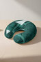 Geometric Pattern Ergonomic Neck Pillow - Modern Green Gold Detailed Travel Pillow - 2
