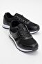 Women's Anorak Lace-Up Sneakers Black White