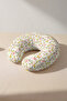 Cute Animals Patterned Cotton Neck Pillow - Kids & Adults Yellow Pink Natural Travel Pillow - 6