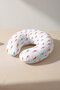 Seahorse Patterned Cotton Neck Pillow - Colorful Dotted Soft Orange Blue Travel Pillow - 4