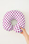 Purple Heart Pattern Neck Pillow - Romantic White Purple Soft Travel Pillow - 7