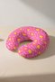 Princess Crown Floral Pattern Neck Pillow - Cute Yellow Pink Kids & Adult Travel Pillow