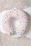 Cute Animals Patterned Cotton Neck Pillow - Pastel Pink Soft Travel Pillow - 3