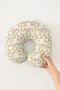 Cute Animals Patterned Cotton Neck Pillow - Kids & Adults Yellow Pink Natural Travel Pillow