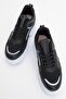 Women's Lace-Up Anorak Sneakers Black White - 5