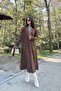 Women's Unlined Belted Cashmere Coat with Pocket Detail 700-3310 - 6