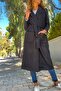 Women's Unlined Belted Cashmere Coat with Pocket Detail 700-3310 - 6