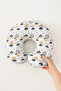 Cute Cloud Rainbow Pattern Neck Pillow - Kids & Adults Colorful Yellow Grey Travel Pillow - 2