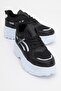 Women's Lace-Up Anorak Sneakers Black White