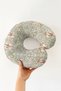 Vintage Floral Pattern Ergonomic Neck Pillow - Classic Botanical Beige Orange Travel Pillow - 7