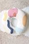Pastel Colored Modern Patterned Ergonomic Neck Pillow - Artistic Multi-Colored Soft Travel Pillow - 6