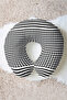Sweater Pattern Cotton Neck Pillow - Modern Black and White Adult Travel Pillow - 6